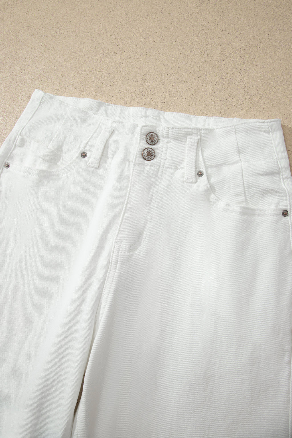Black 2-Button High Waist Wide Leg Jeans