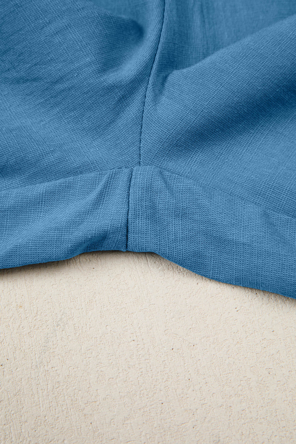 Prussian Blue Smocked Waist Casual Jogger Style Pants