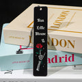 Gothic Skeleton Hand Rose Bookmarks Trigger Warning Metal Page Markers Dark Romance Reading Accessories Book Marks for Thriller