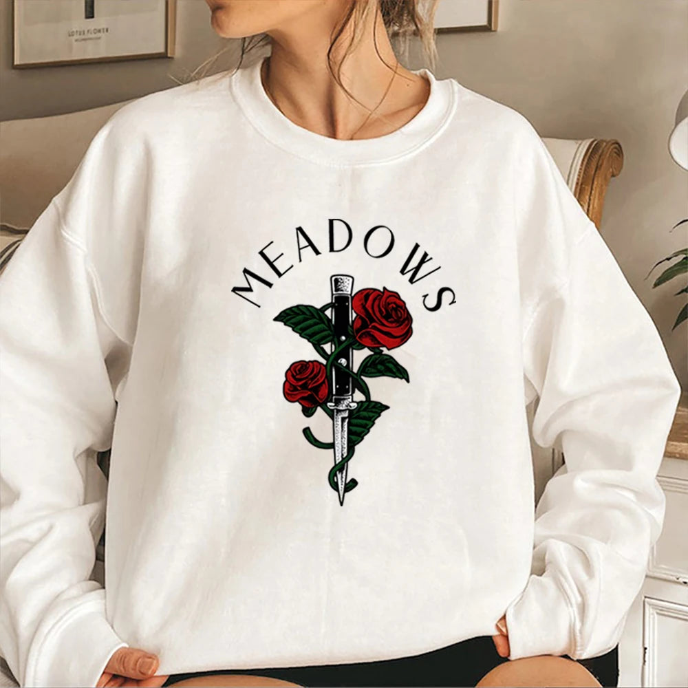 Zade Meadows Sweatshirt Run Little Mouse Hoodie Haunting Adeline Sweater Retro Dark Romance Jumper Unisex Book Lover Sweatshirts