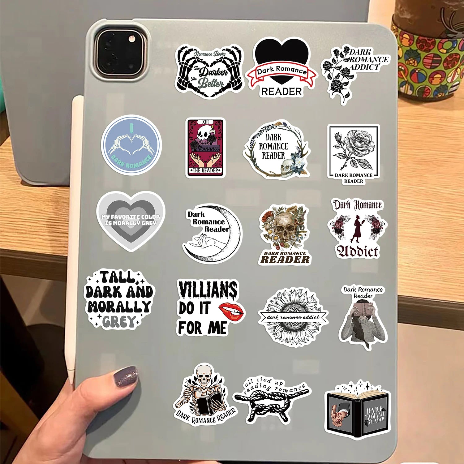 50pcs Dark Romance Reader Stickers For Laptop Luggage Skateboard Scrapbook Notebook Diary Stickers Aesthetic Graffiti Decals