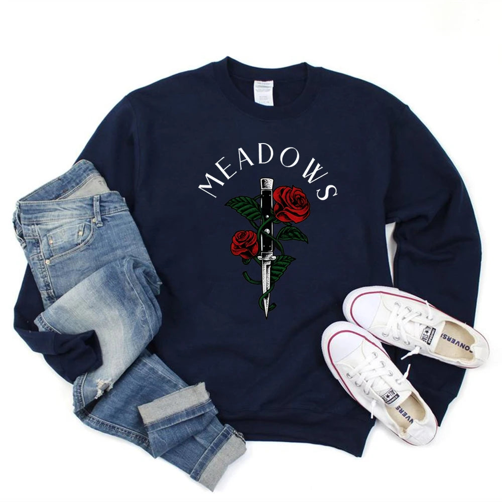 Zade Meadows Sweatshirt Run Little Mouse Hoodie Haunting Adeline Sweater Retro Dark Romance Jumper Unisex Book Lover Sweatshirts
