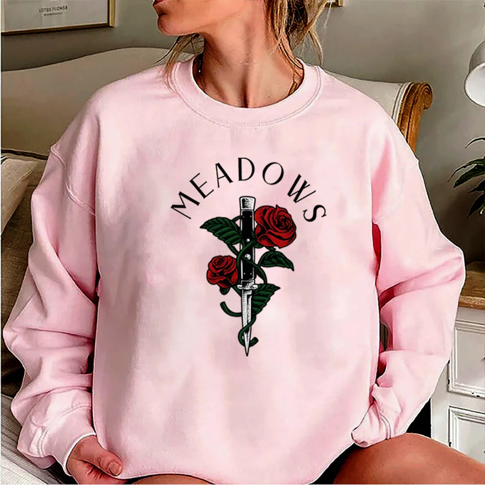 Zade Meadows Sweatshirt Run Little Mouse Hoodie Haunting Adeline Sweater Retro Dark Romance Jumper Unisex Book Lover Sweatshirts
