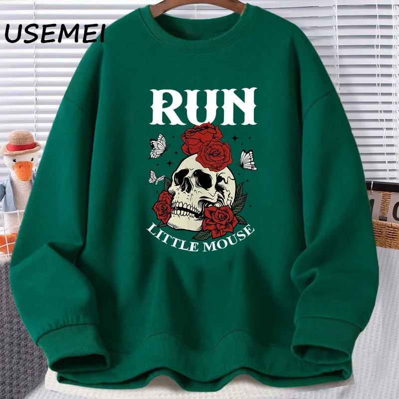 Run Little Mouse Sweatshirts Spicy Books Dark Romance Merch Hoodies Dark Romance Book Lover Hooded Harajuku Vintage Clothing