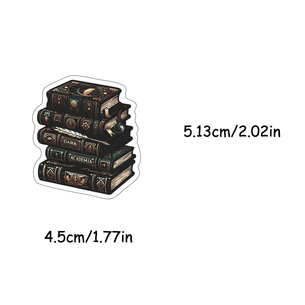 50Pcs Cartoon Dark Romance Reader Stickers Gothic Aesthetic Decals DIY Stationery Laptop Cool Waterproof Stickers