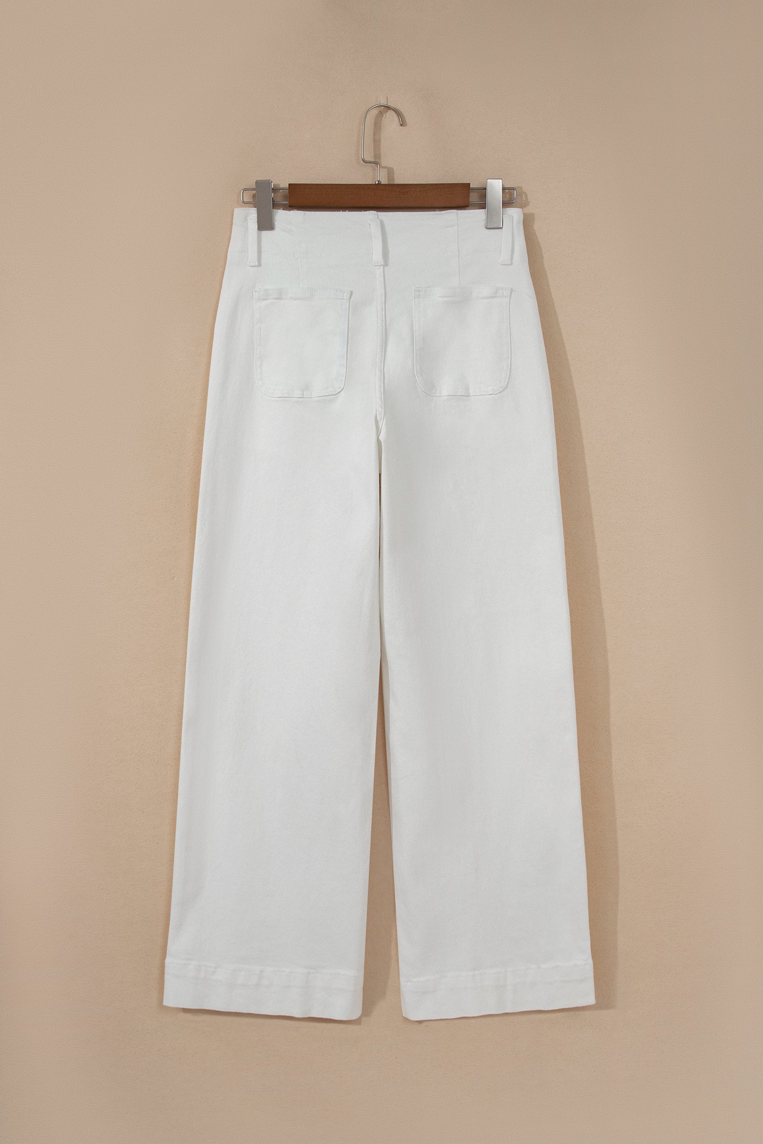 Black 2-Button High Waist Wide Leg Jeans