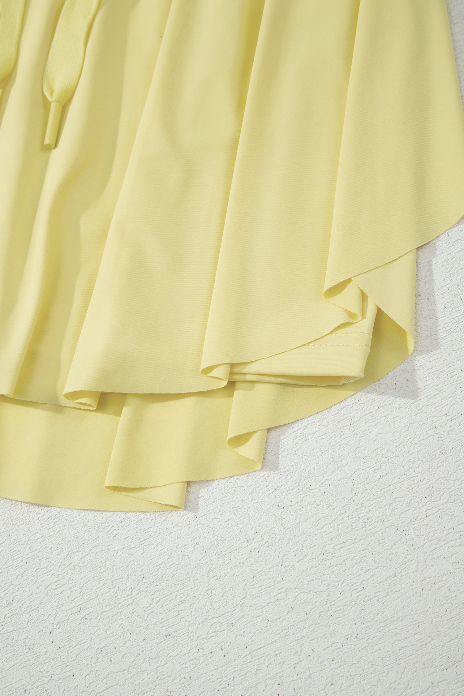 Black Drawstring Elastic Waistband Lined Tennis Skorts