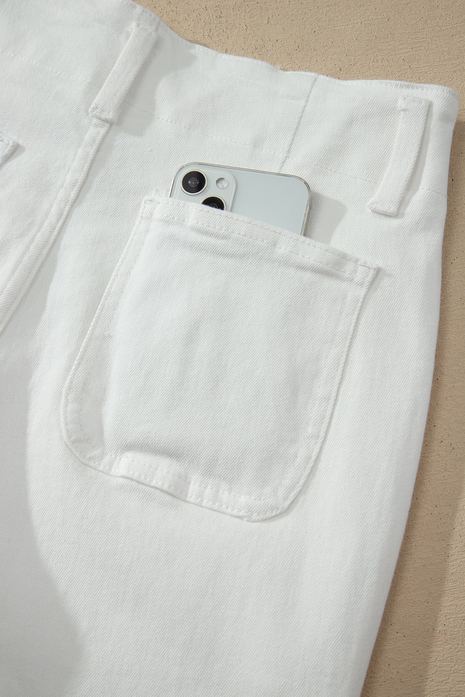 Black 2-Button High Waist Wide Leg Jeans