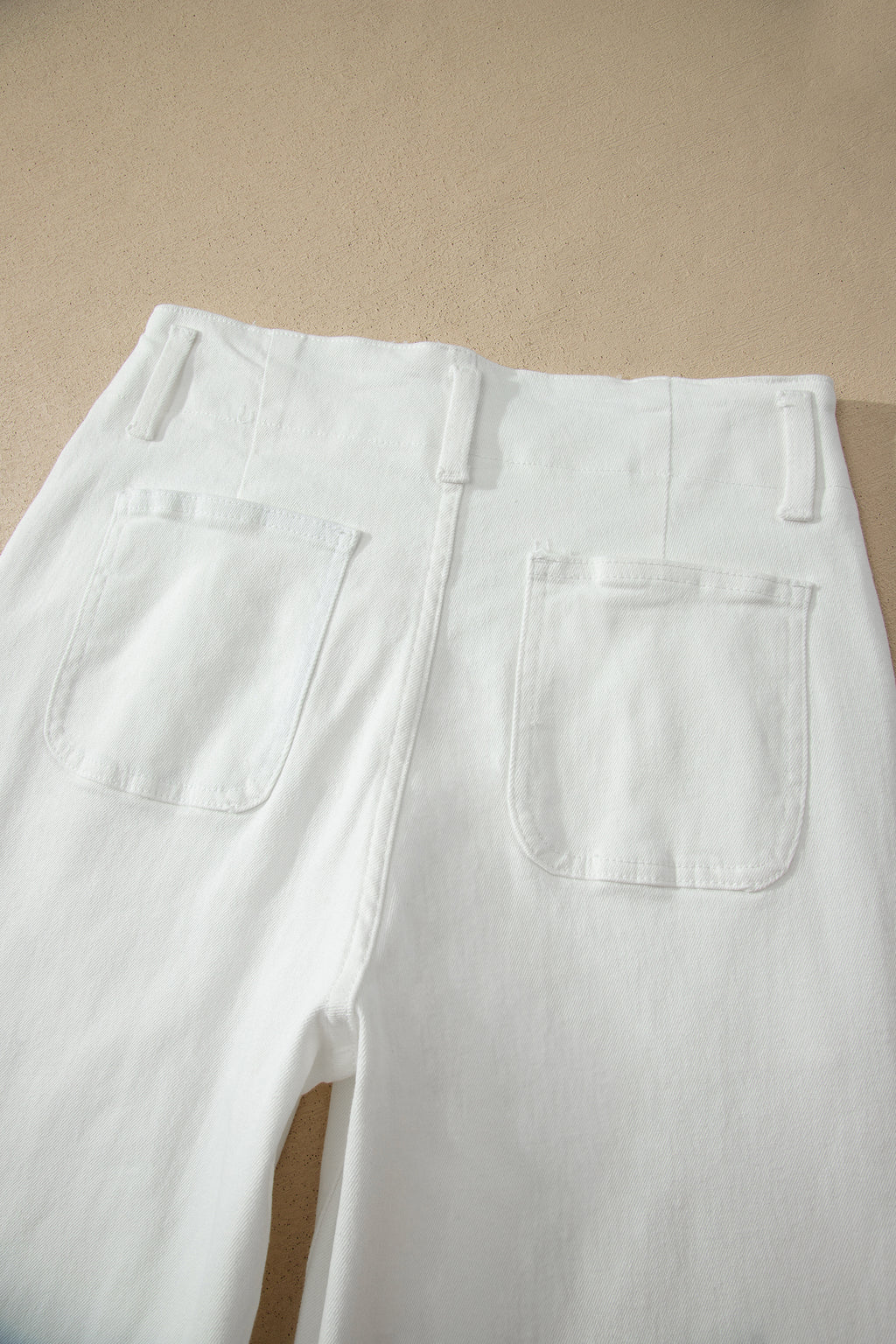 Black 2-Button High Waist Wide Leg Jeans
