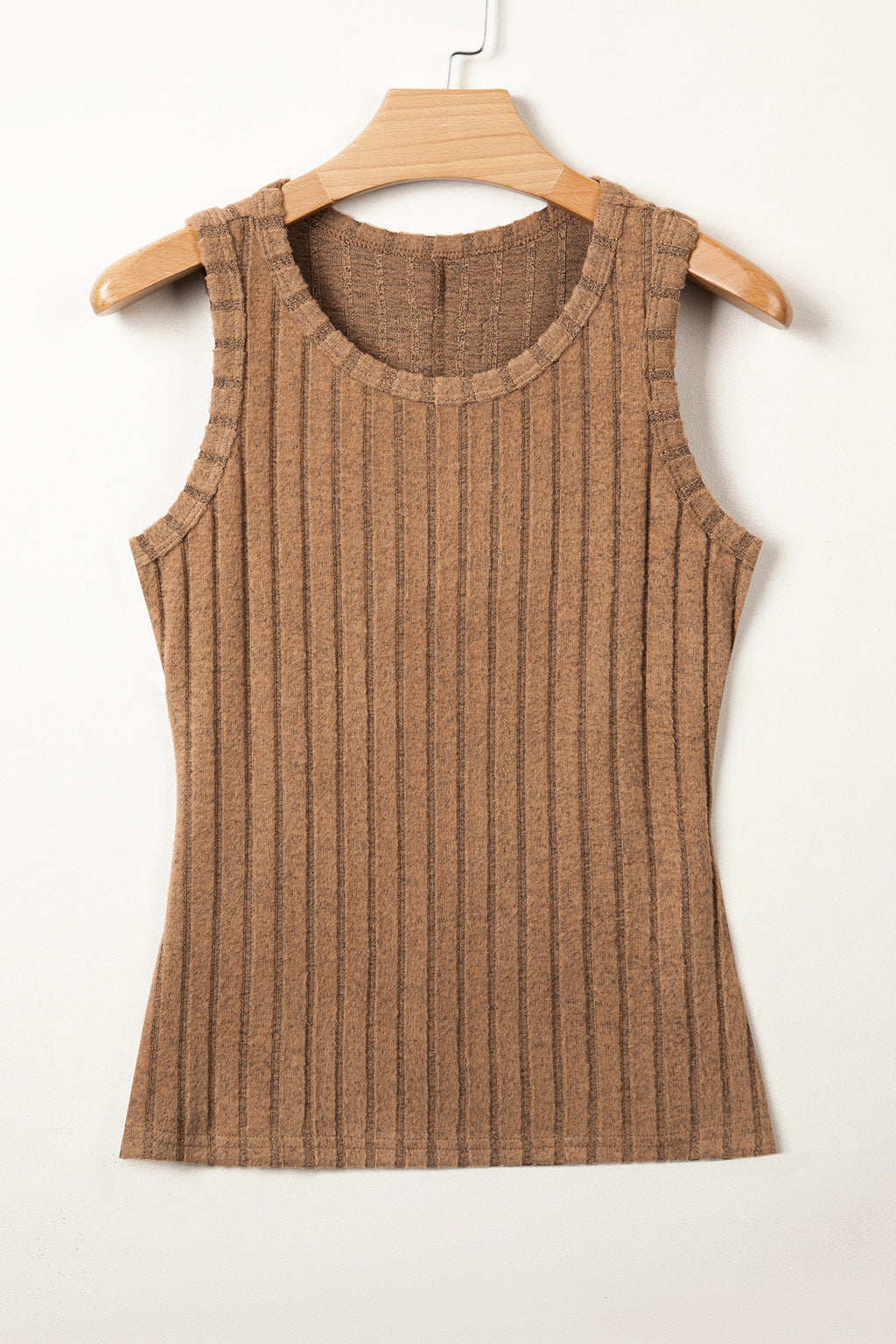 Bonbon Slim Ribbed Mineral Wash Tank Top